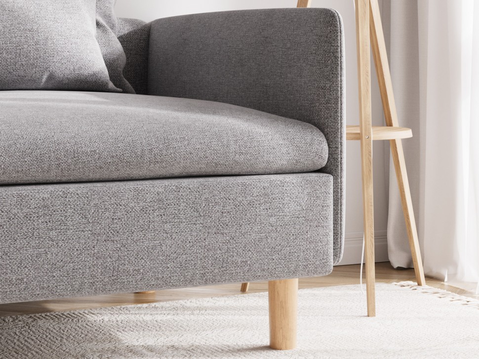 Прямой диван Калисто с подлокотниками