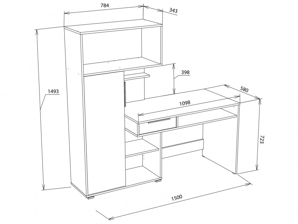 Компьютерный стол Стол письменный Квадро