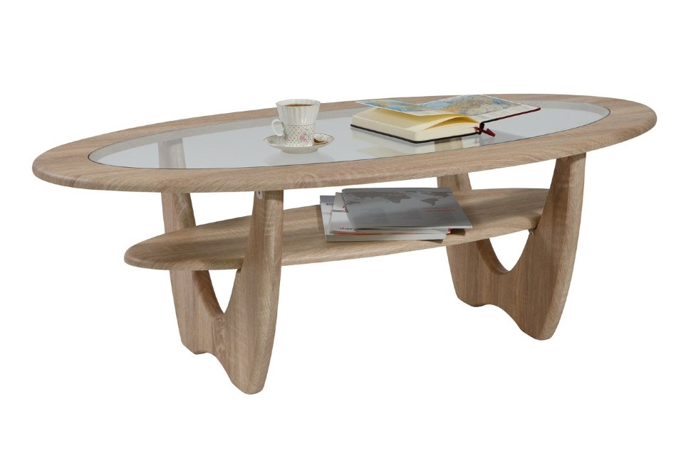 Журнальный столик со стеклом Стол журнальный Юпитер со стеклом