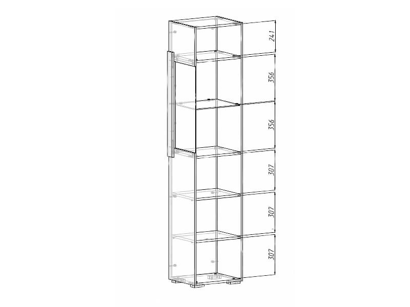 Шкаф-витрина Куба