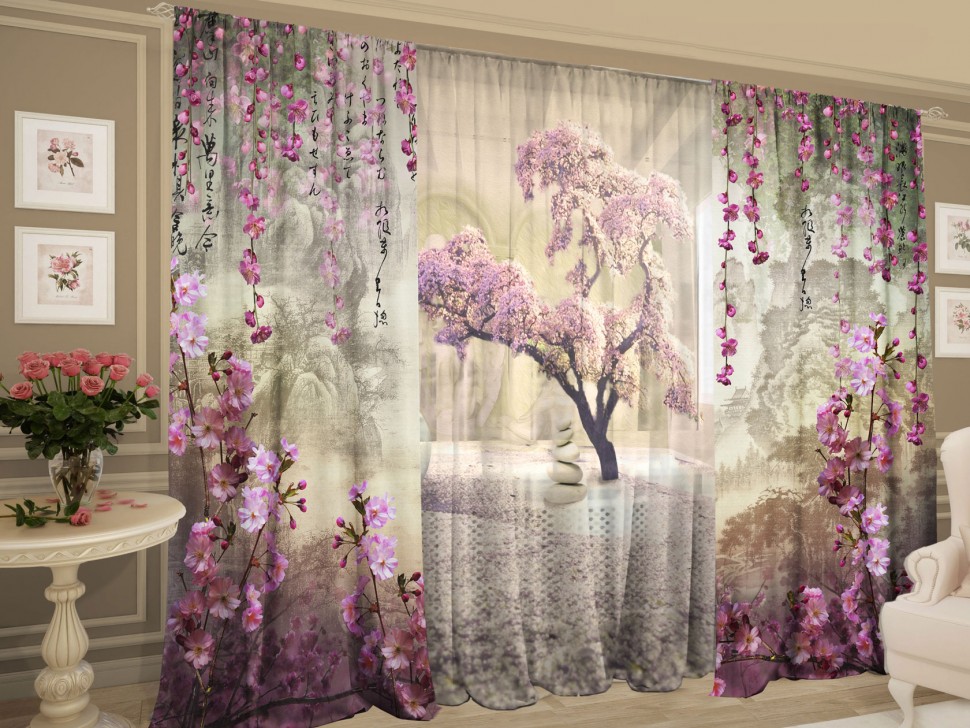 Комплект штор с тюлем Китайская притча