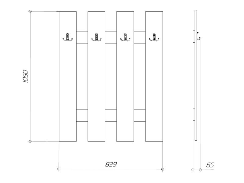 Настенная вешалка Вешалка Кент 73090148