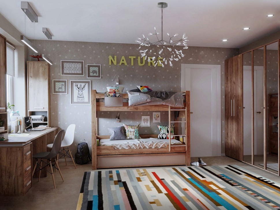 Двухъярусная кровать Натура 90