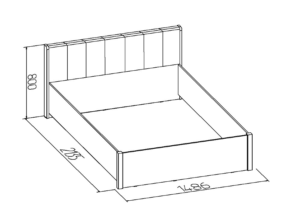 Двуспальная кровать Кровать Амели