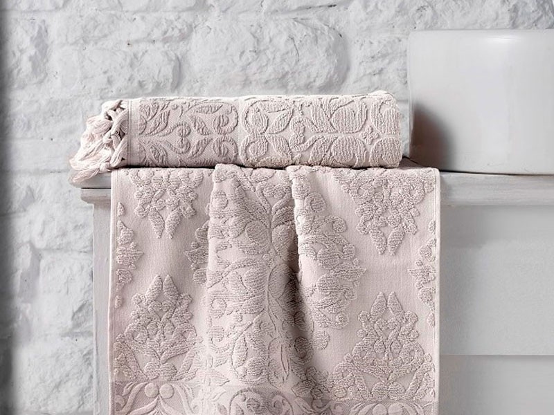 Полотенце махровое "KARNA" жаккард с бахромой OTTOMAN 70x140