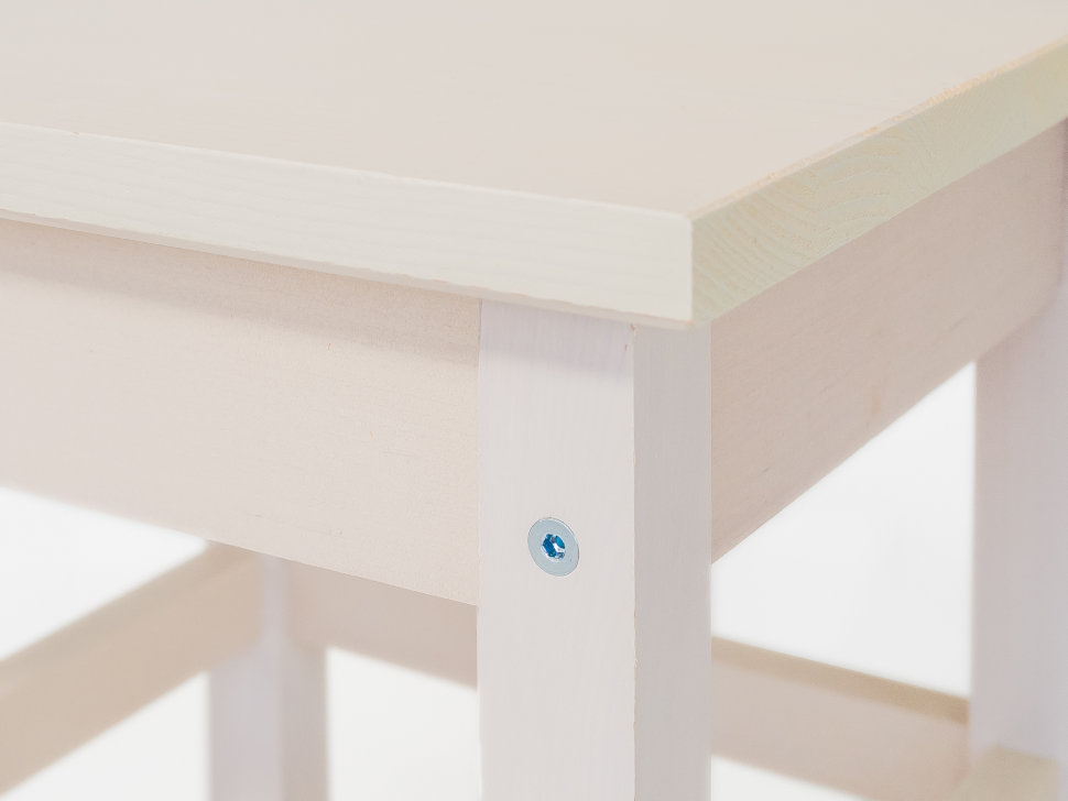 Табурет массив прямая нога