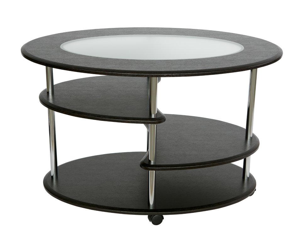 Журнальный столик Стол журнальный "Эллипс"+стекло