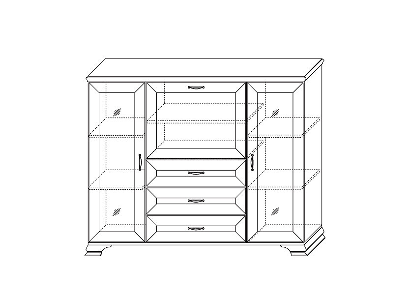 Шкаф-витрина Сиена