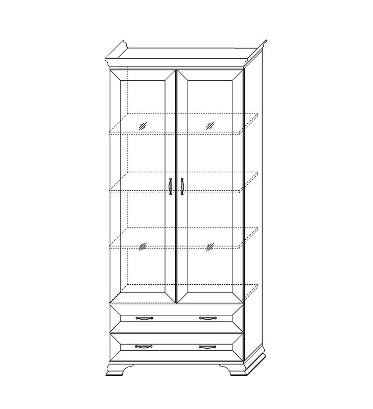 Шкаф-витрина Сиена