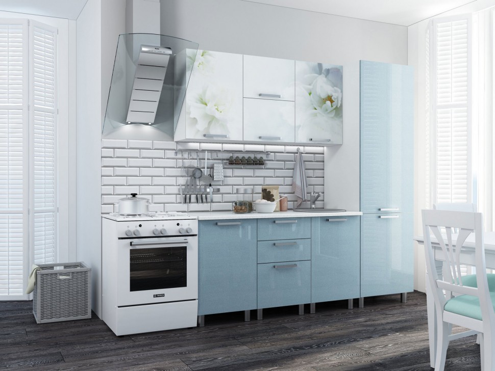 Кухонный гарнитур Бьянко 210 см