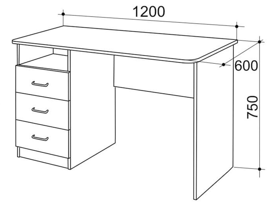 Компьютерный стол SK02P2.3 + PK02S2.3 + FSK1.2.3
