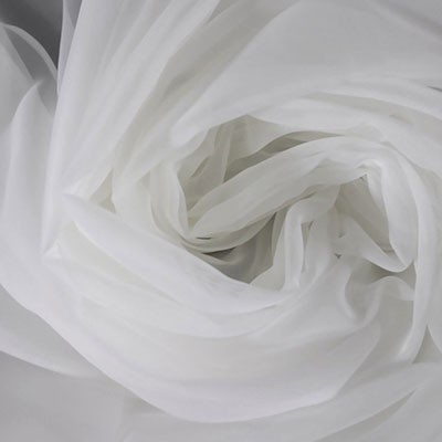 Тюль Вуаль Авиньон белый без утяжелителя