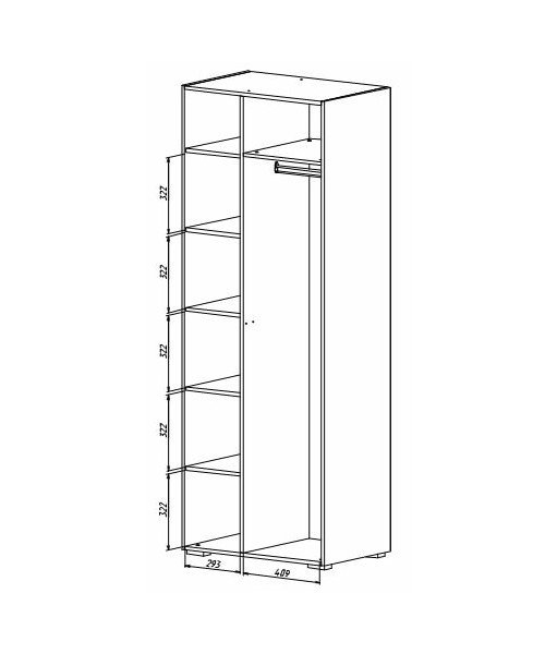 Распашной шкаф Куба