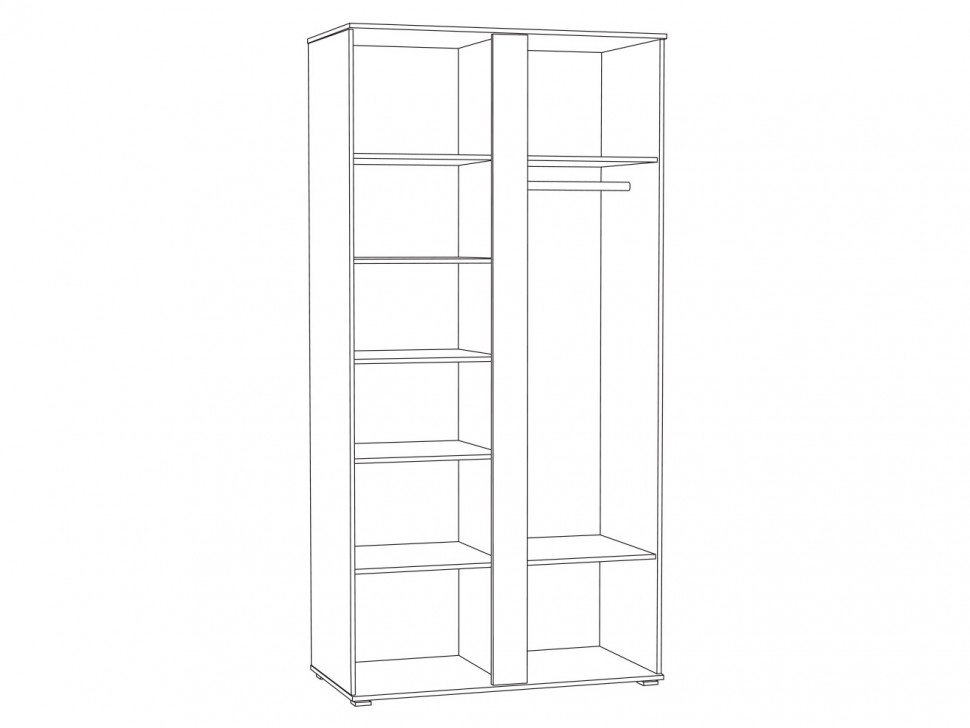 Распашной шкаф Шкаф 2 дв Лея 13.325