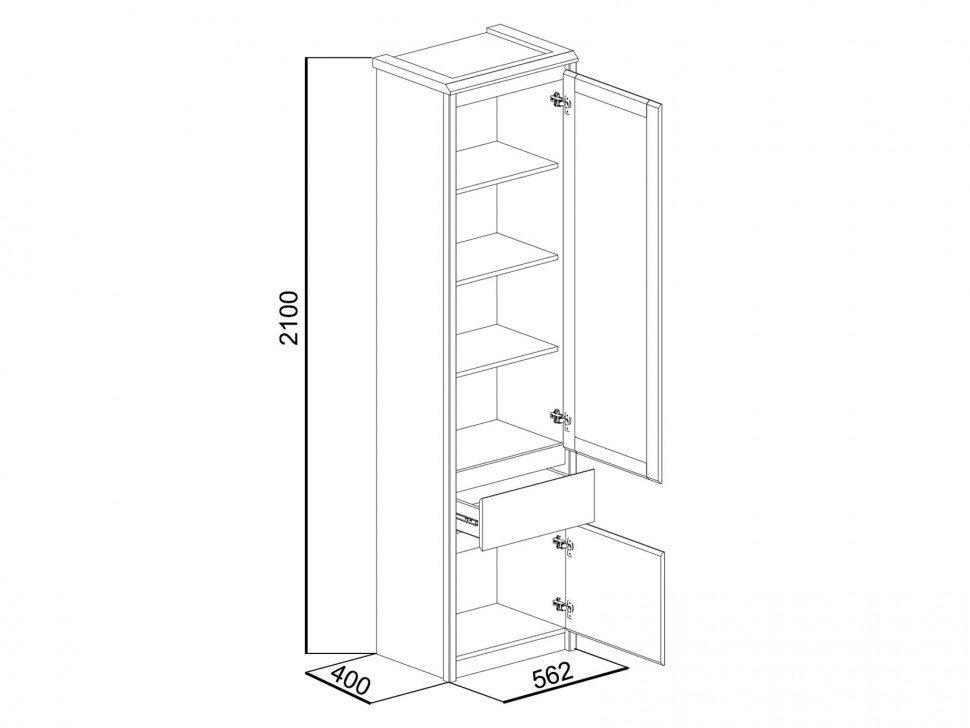 Шкаф-витрина Сомма