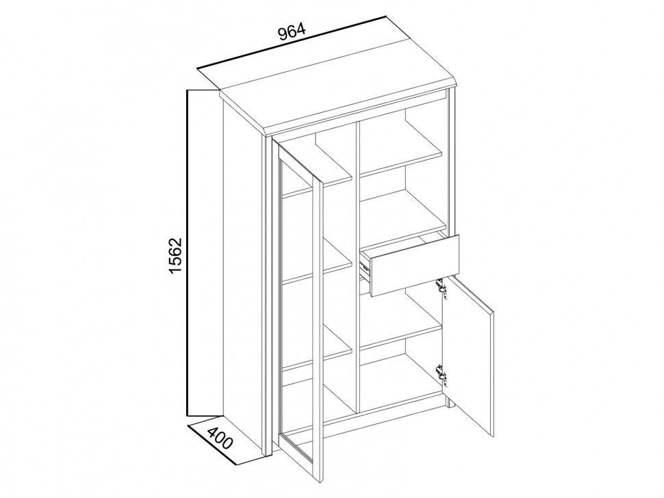 Шкаф-витрина Сомма