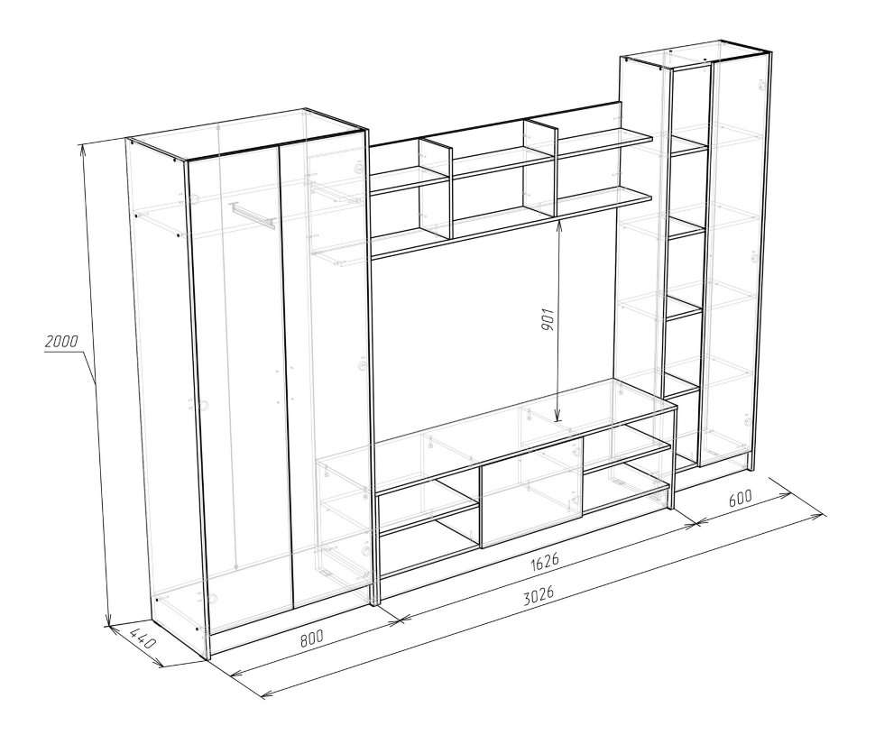 Гостиная Стенка для гостиной Балфур