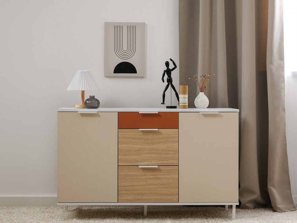 Детский комод Марвэл 3 ящика 2 дверцы