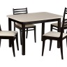 Обеденная группа для столовой и гостиной Стол Франц СТ03Б1 + 4 стула Грис С8