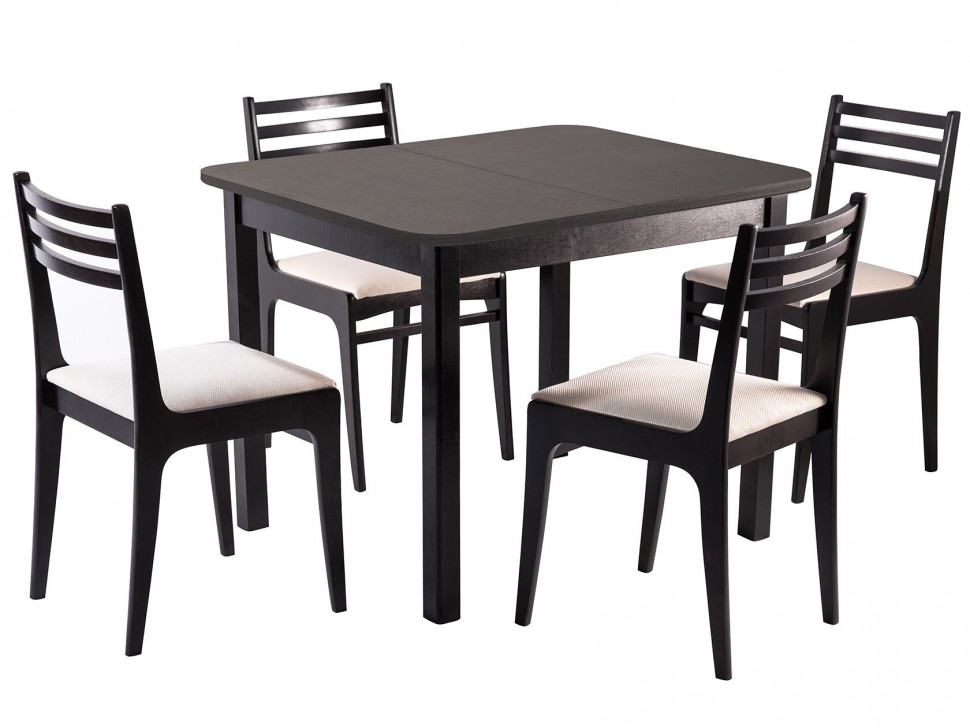 Обеденная группа для столовой и гостиной Франц + 4 стула Грис