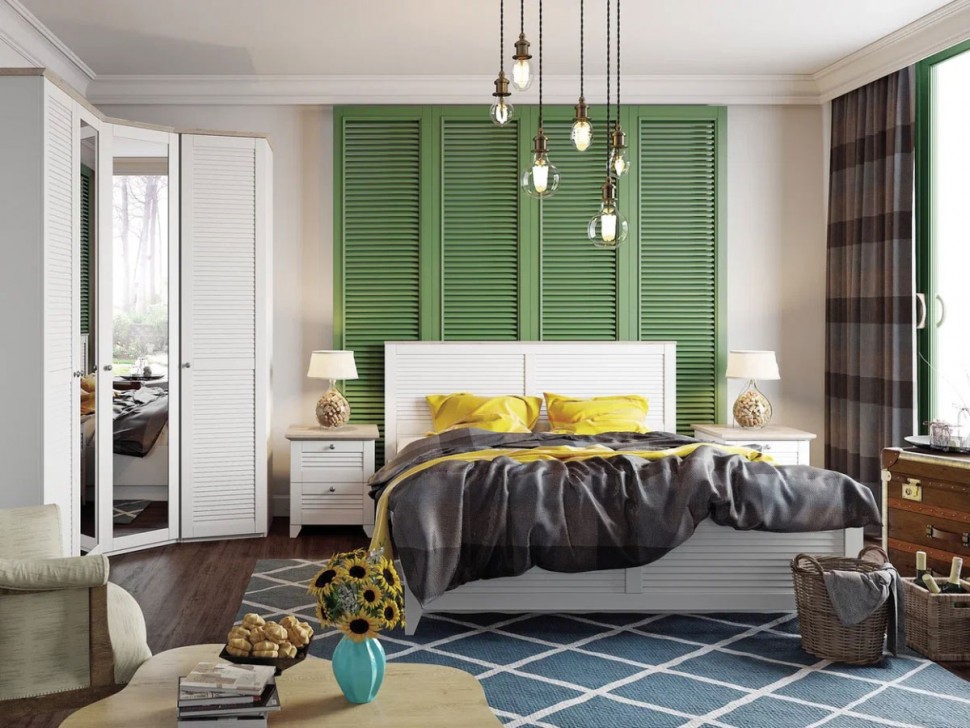 Распашной шкаф Шкаф угловой Ривьера с зеркалом