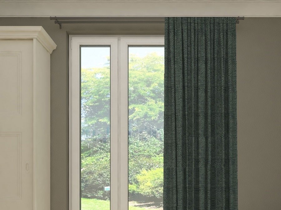 Штора Блэкаут рогожка темно-серый