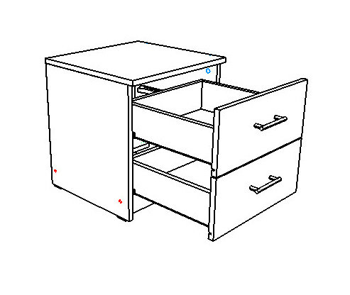 Прикроватная тумбочка Лофт 420