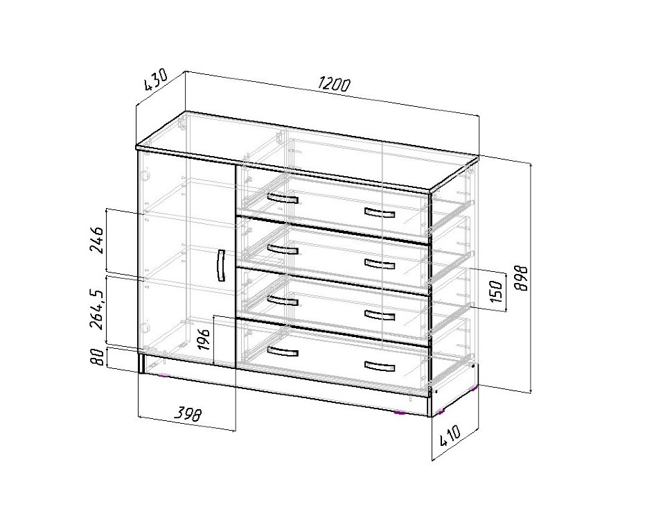 Комод Милан-016