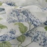 Тюль Вуаль Цветы гортензии голубой-зеленый/белый