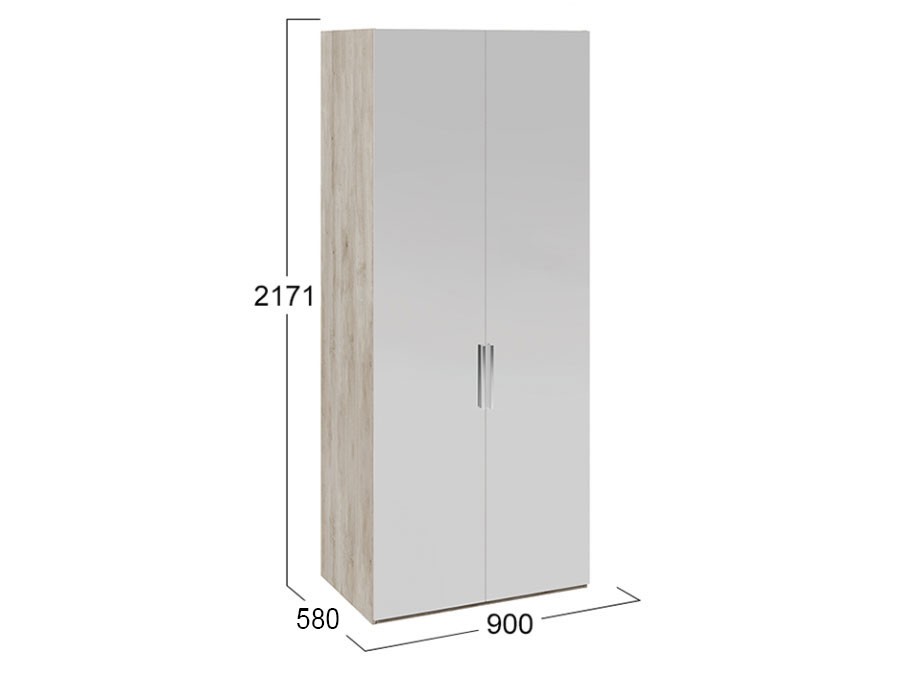 Распашной шкаф Шкаф 2 дв с зеркалом Эмбер