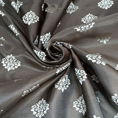 Штора Портьера Вензель золотой/коричневый