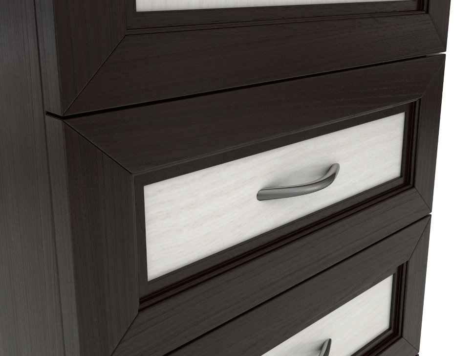 Узкий шкаф для белья с ящиками Мерлен