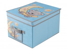 Короб с крышкой Короб для хранения &quot;Мишка&quot;,  Д400 Ш300 В250, голубой