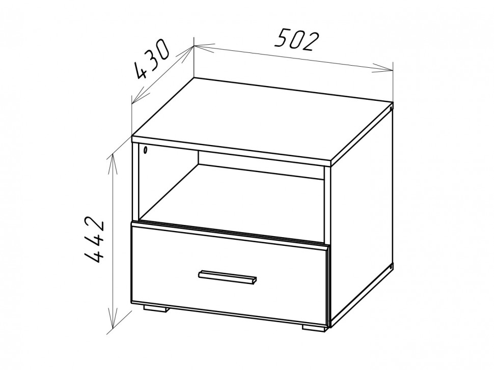 Прикроватная тумбочка Глосс